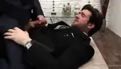 Businessmen clothed sex