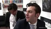 Businessmen clothed sex