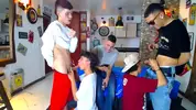 Orgía caliente en grupo con camboys
