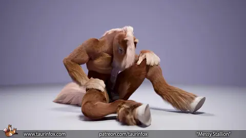 Stallone tutto sporco di sborra