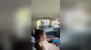 Paja en el coche
