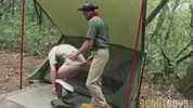 Scout And Scoutmaster In The Tent