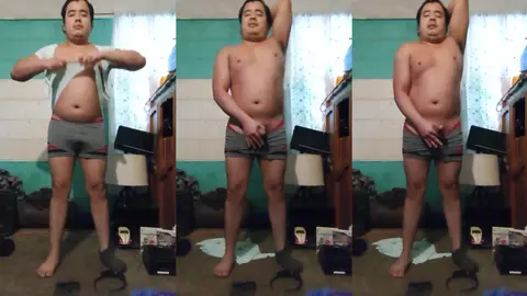 Jesus en boxer jalandose el pene avienta semen #88