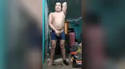 Jesus en boxer jalandose el pene avienta semen #102