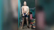 Jesus en boxer jalandose el pene avienta semen #102