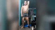 Jesus en boxer jalandose el pene avienta semen #103