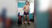 Jesus en boxer jalandose el pene avienta semen #107