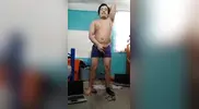 Jesus en boxer jalandose el pene avienta semen #107