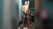 Jesus en boxer jalandose el pene avienta semen #108