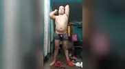 Jesus en boxer jalandose el pene avienta semen #109