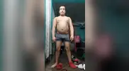 Jesus en boxer jalandose el pene avienta semen #109