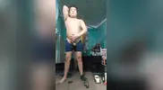 Jesus en boxer jalandose el pene avienta semen #110