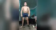 Jesus en boxer jalandose el pene avienta semen #110
