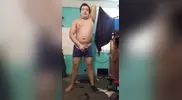 Jesus en boxer jalandose el pene avienta semen #112