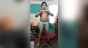 Jesus en boxer jalandose el pene avienta semen #113