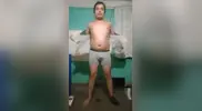 Jesus en boxer jalandose el pene avienta semen #116
