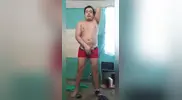 Jesus en boxer jalandose el pene avienta semen #117