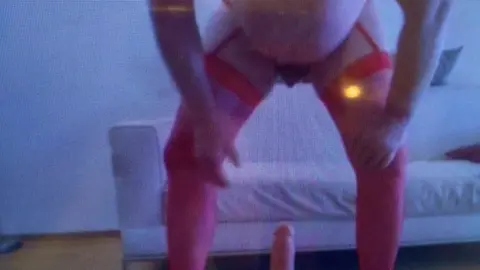 Sissy faggot lick her own sperm