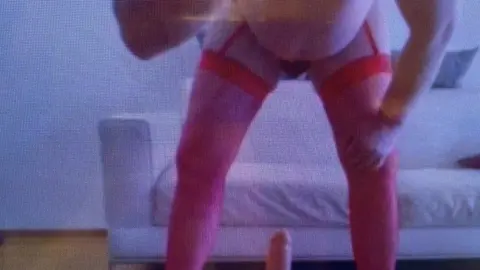 Sissy faggot lick her own sperm