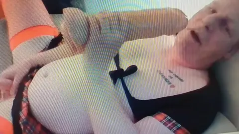 Sissy faggot ride big dildo