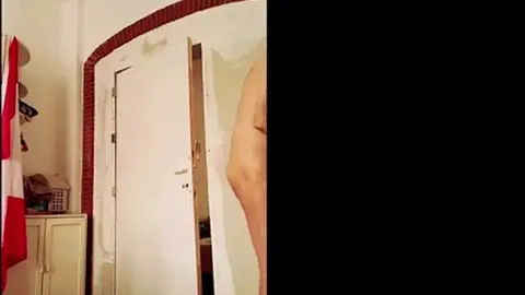 wally working nude home