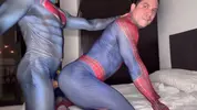 Spiderman gets trapped by Superman
