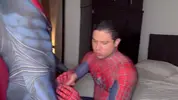 Spiderman gets trapped by Superman