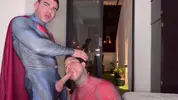 Spiderman gets trapped by Superman