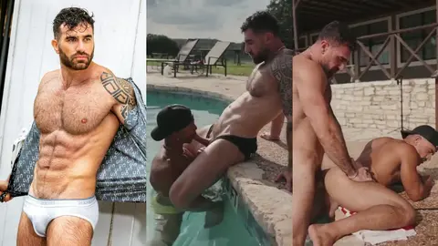 Fitcamguy fucks Javao in his boyfriend's pool