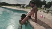 Fitcamguy fucks Javao in his boyfriend's pool
