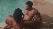 Fitcamguy fucks Javao in his boyfriend's pool