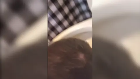 Alpha pushs fag's face in toilet while pounding him