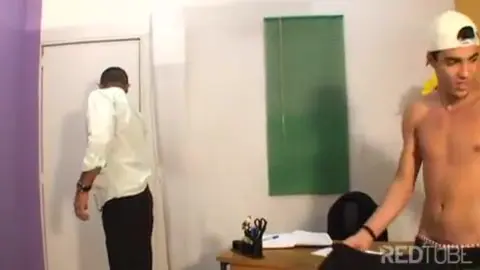 Latino college students fuck in class