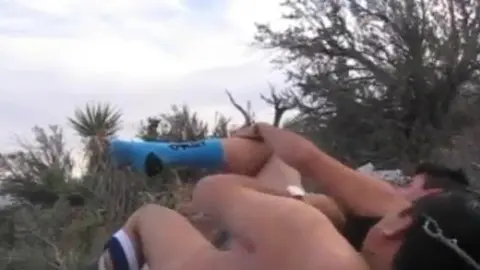 Hot amateurs in sexy outdoor cock riding