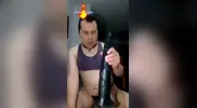 Jugando con mis dildos de caballo