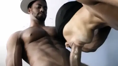 Hunk Ex--Con Drogo (aka DeeJay) fucks his Blindfolded Cumdump Marius