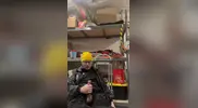Security Officer Jerks At Work
