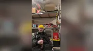 Security Officer Jerks At Work