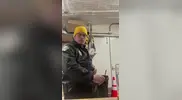 Security Officer Jerks At Work
