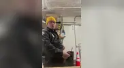 Security Officer Jerks At Work