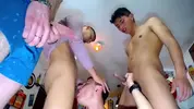 hot sexy group camboys orgie show