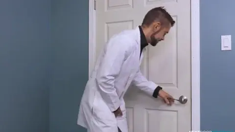 Dr. Colle examines Adrian thoroughly: Dante Colle & Adrian Hart