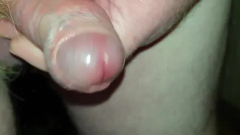 Pissing after masturbation