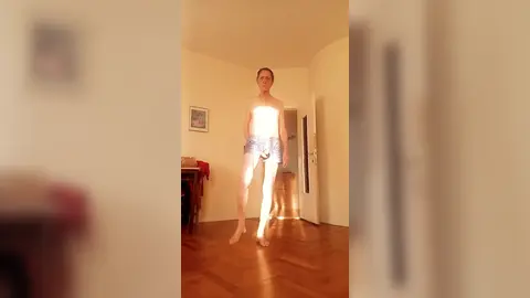 In sexy, knappem Shorts