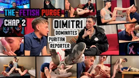 The Purge 2: Dimitri sodomiza a un reportero puritano con sus enormes pies salados y su deliciosa polla