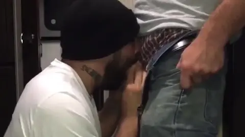 Huge thick cock daddy gets sucked