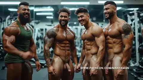 AI Retro Daddies Ficken und Schwanz Lutschen in der Öffentlichkeit von ManyAMan