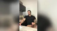 Jordan jerks off on a call at work
