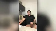 Jordan jerks off on a call at work