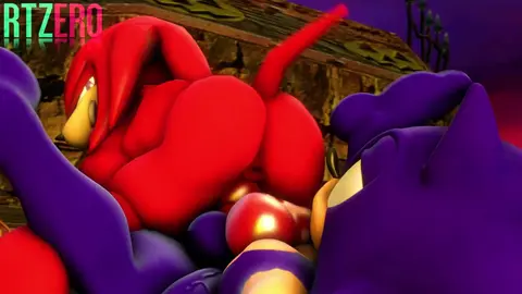 Sonic baise Knuckles et Espio sur Pumpkin Hill